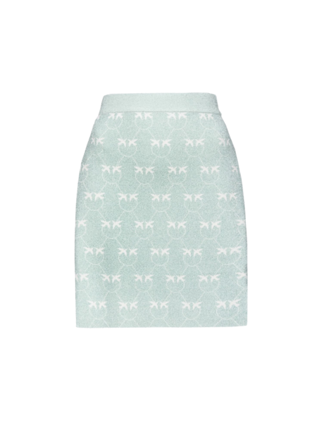 Pinko Pinko Galeotto Skirt - Aquamarina/Bianco