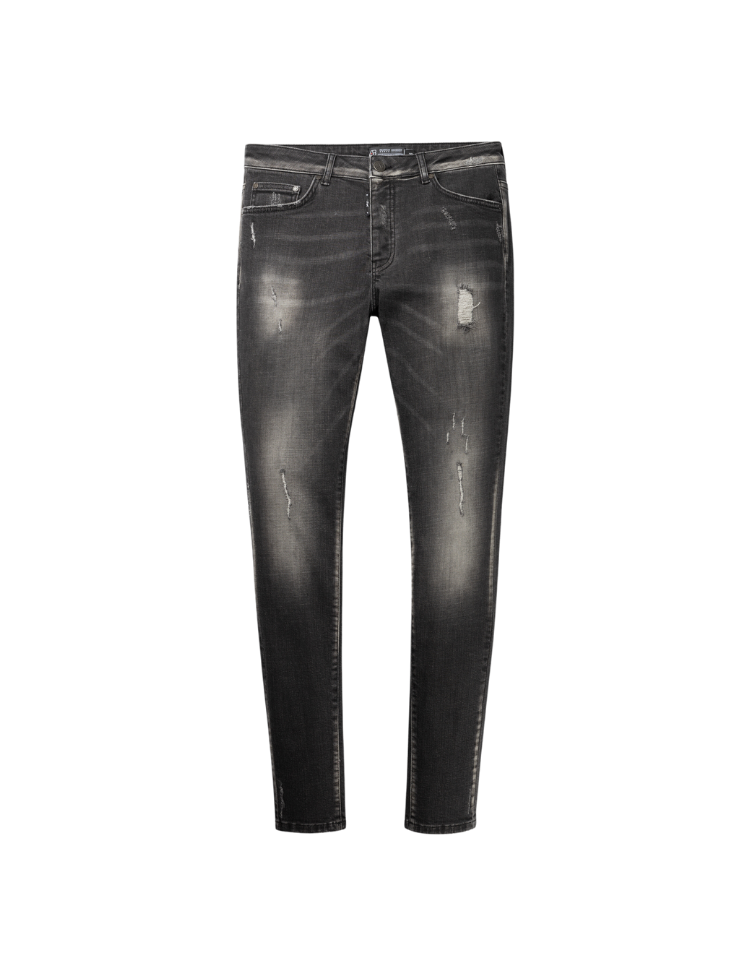 AB Lifestyle Slim Destroyed Denim Jeans Dark Grey Eddy's Eindhoven