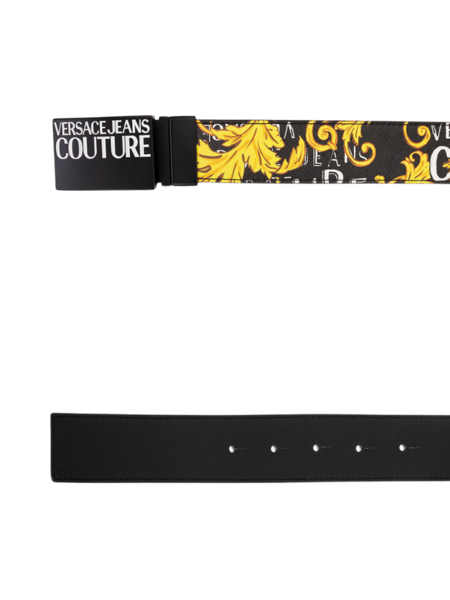 Versace Jeans Couture Versace Jeans Couture Men Reversible Logo Belt - Black/Gold