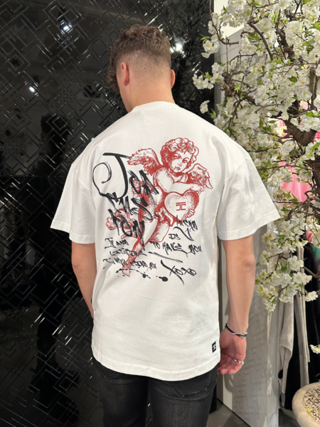 JorCustom JorCustom LoveAngel Loose Fit Tee - White