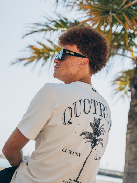 Quotrell Quotrell Palm Springs T-shirt - Offwhite/Black