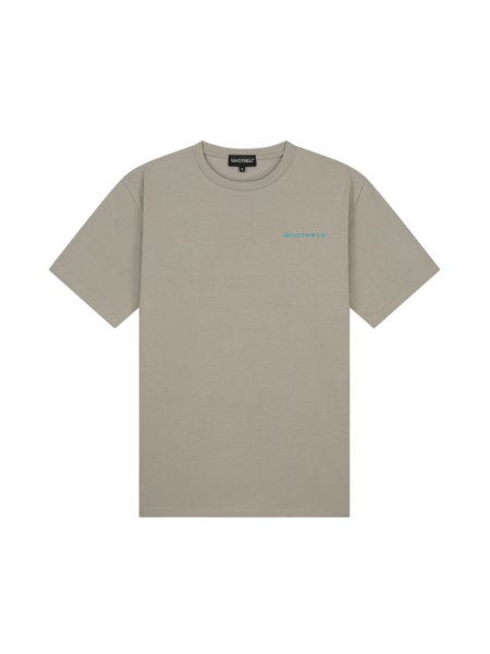 Quotrell Quotrell Worldwide T-Shirt - Taupe/Aqua