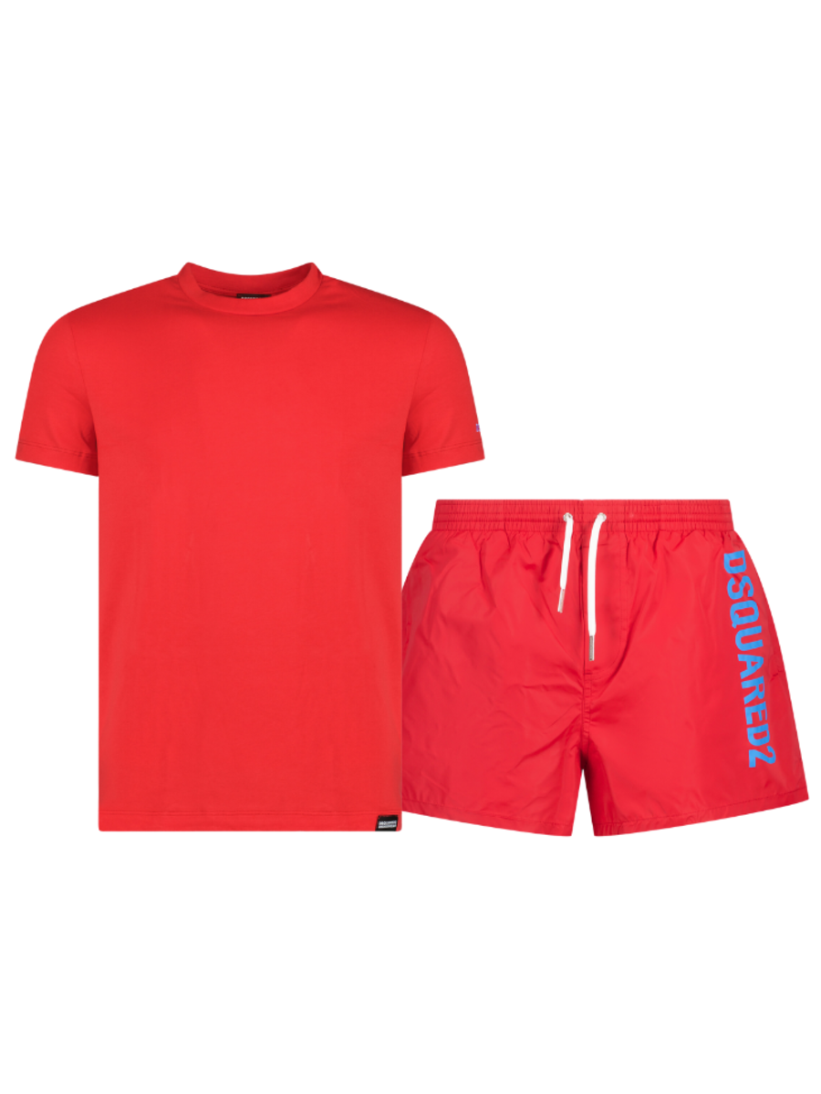 Dsquared2 Dsquared2 Logo Combi-set - Red/Turquoise