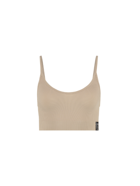 Malelions Malelions Women Ivy Rib Top - Taupe