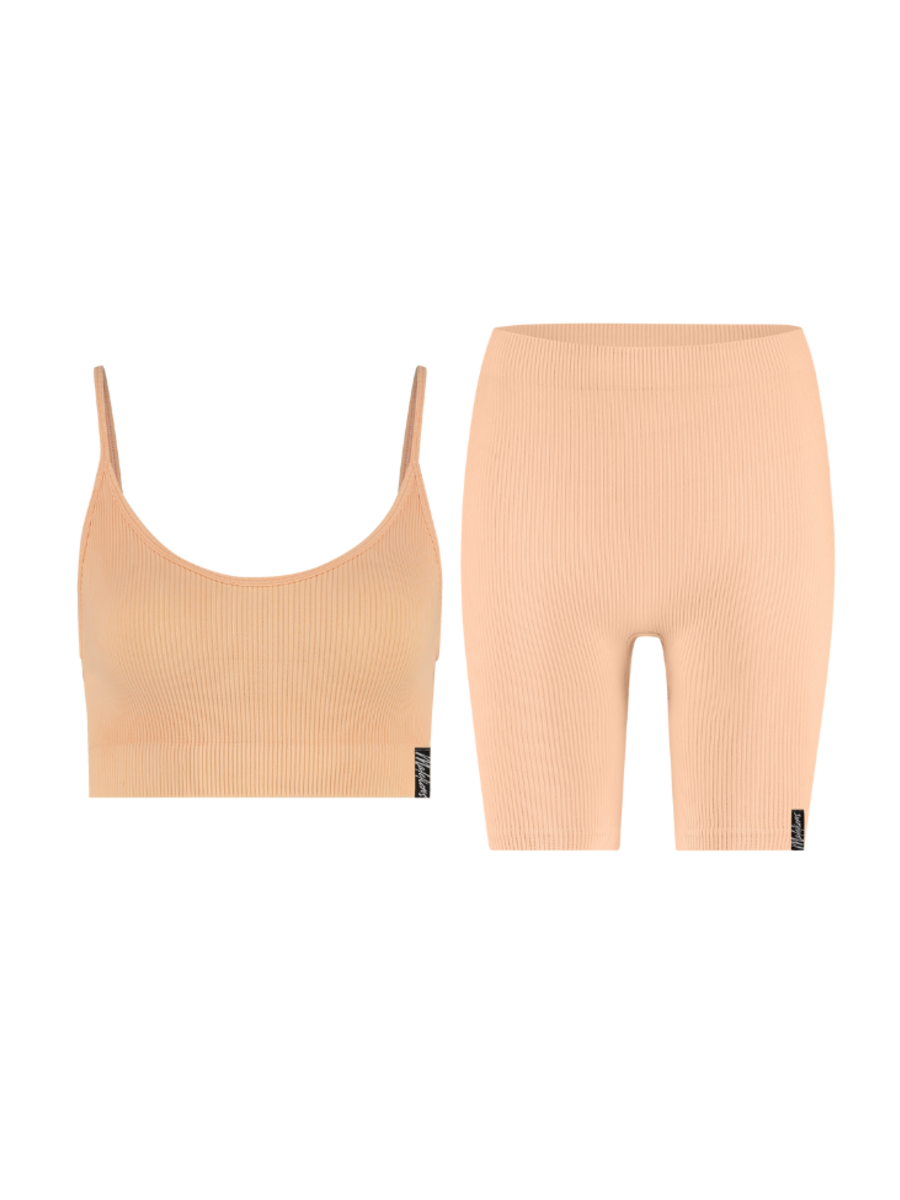 Malelions Malelions Women Ivy Short Combi-set - Peach