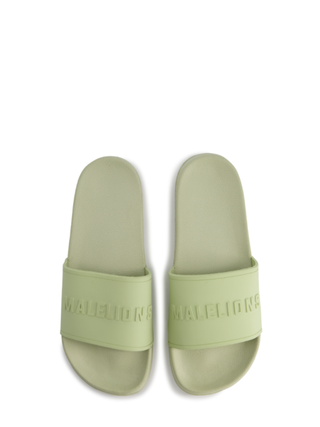 Malelions Malelions Women Logo Slides - Sage Green