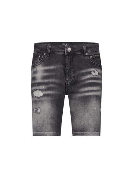 Malelions Stained Denim Short - Grey