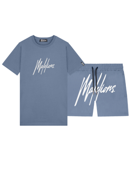 Malelions Essentials Combi-set - Stone Blue/White