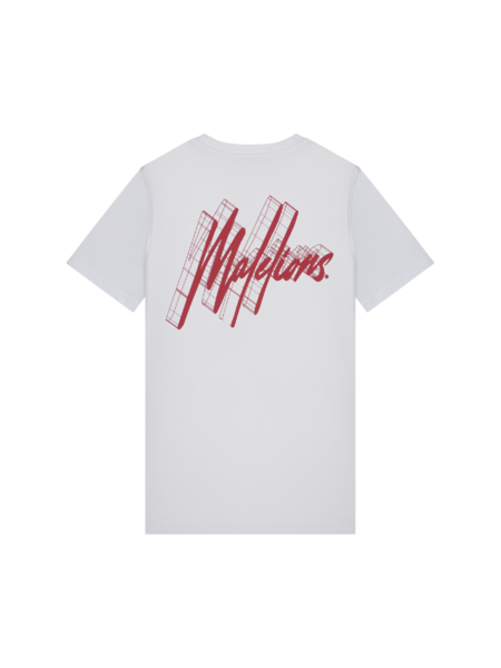 Malelions Malelions 3D Graphic Slimfit T-Shirt - White/Red