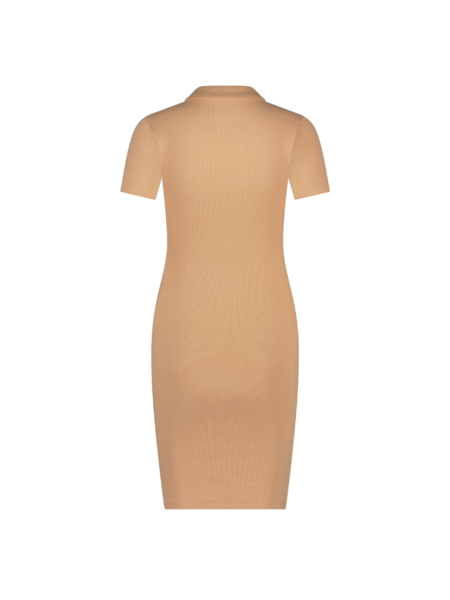 Malelions Malelions Women Rib Polo Dress - Peach