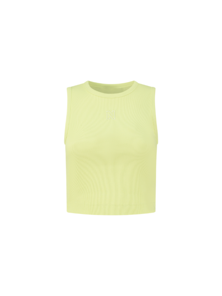 Nikkie Rib Summer Top - Lime Yellow