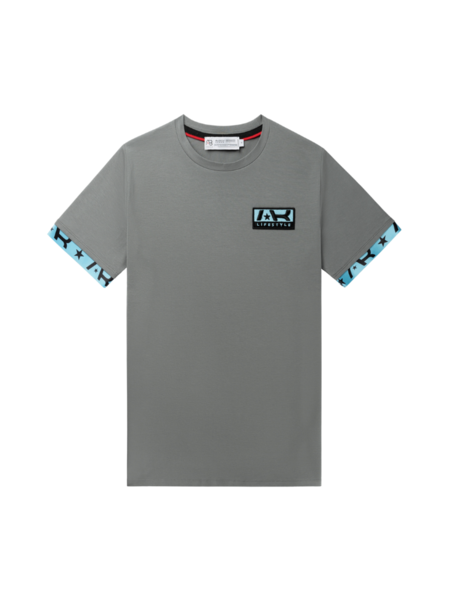 AB Lifestyle Neon Flag Tee - Dark Grey/Blue Fish