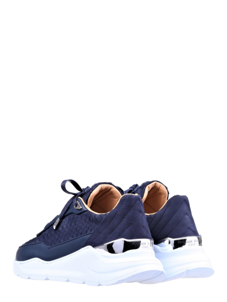 Benjamin Berner Benjamin Berner Hector Python Cut Matt Nappa Sneaker - Navy/White