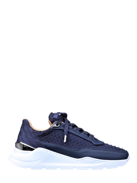 Benjamin Berner Benjamin Berner Hector Python Cut Matt Nappa Sneaker - Navy/White