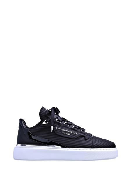 Benjamin Berner Benjamin Berner Raphael Striped Embossed Nubuck Sneaker - Black