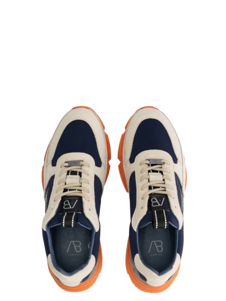 AB Lifestyle AB Lifestyle Runner II Sneaker - Navy/Sand/Orange