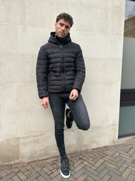 Airforce Airforce Hooded Padded Jacket - True Black