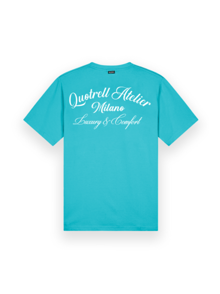 Quotrell Quotrell Atelier Milano T-Shirt - Aqua/White