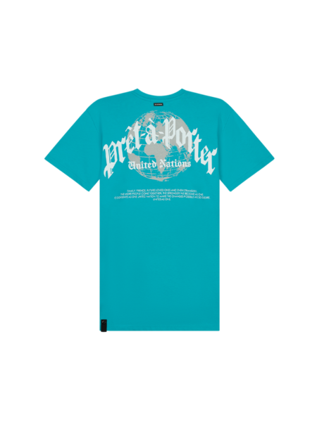 Quotrell Global Unity T-Shirt - Aqua/White