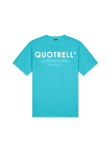 Quotrell Quotrell Jaipur T-Shirt - Aqua/White