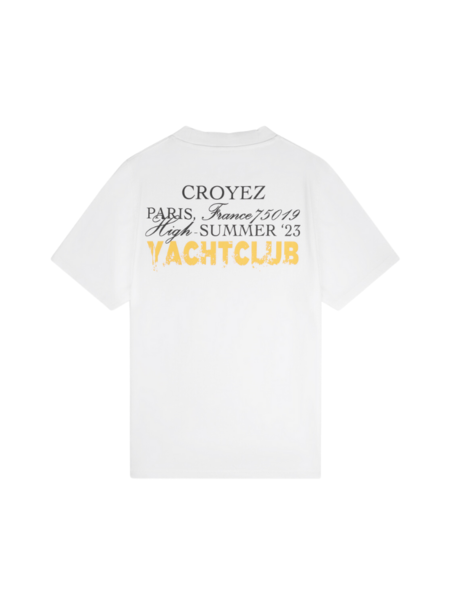 Croyez Croyez Font T-Shirt - White/Yellow