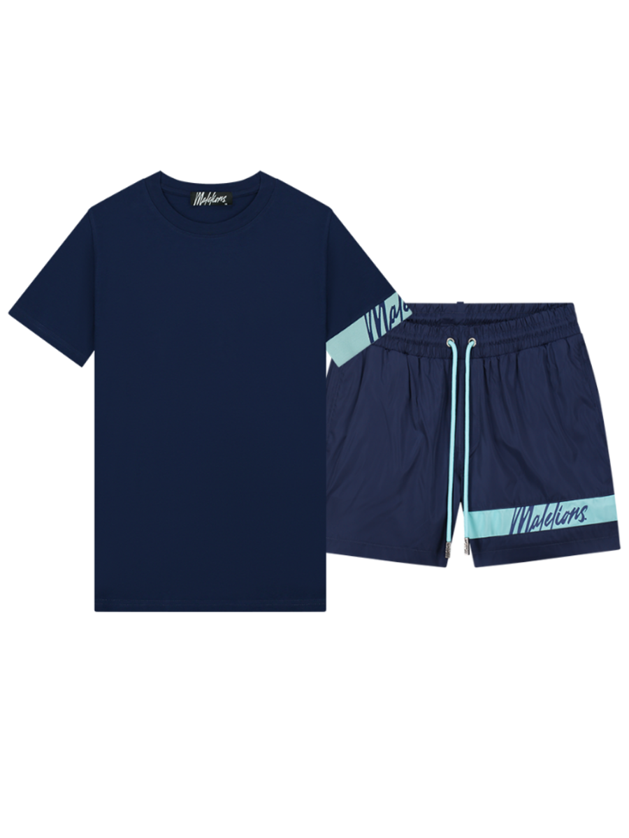 Malelions Malelions Captain 2.0 Combi-set - Navy/Light Blue