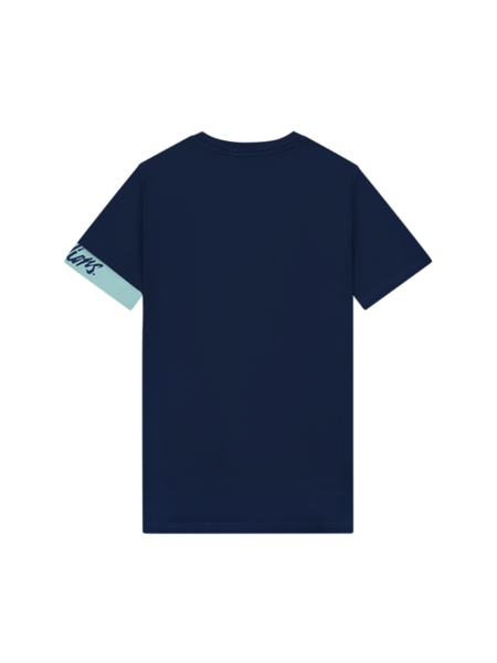 Malelions Malelions Captain T-Shirt 2.0 - Navy/Light Blue - Copy