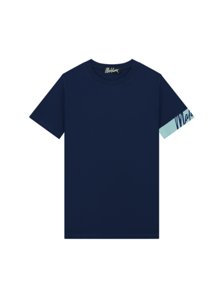 Malelions Captain T-Shirt 2.0 - Navy/Light Blue