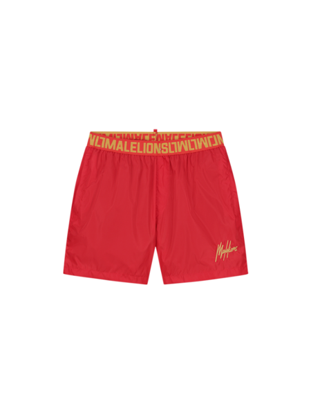 Malelions Malelions Venetian Swimshort - Red/Gold