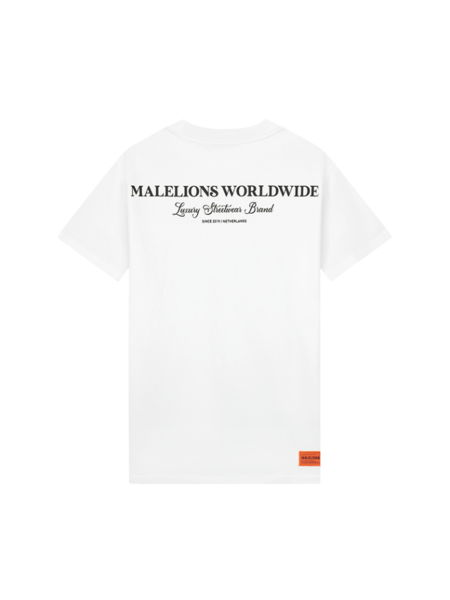 Malelions Worldwide T-Shirt - White/Black