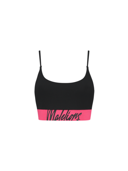 Malelions Malelions Women Captain Top - Black/Hot Pink