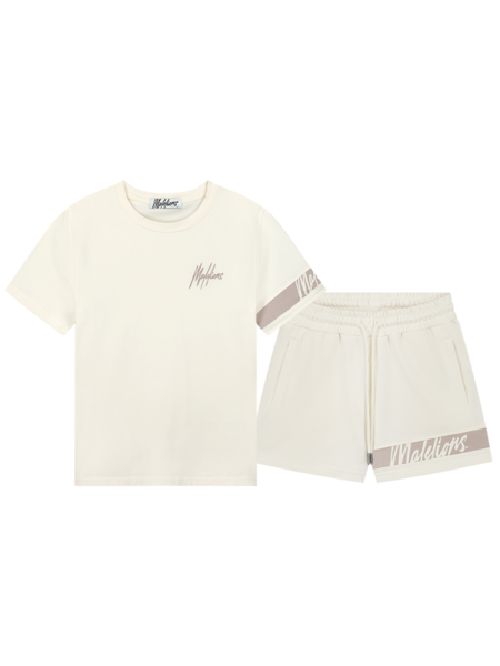 Malelions Women Captain Combi-set - Offwhite/Taupe