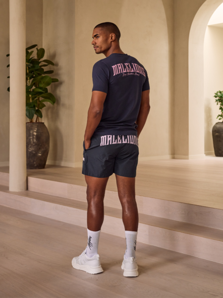 Malelions Malelions Boxer T-Shirt - Navy/Pink