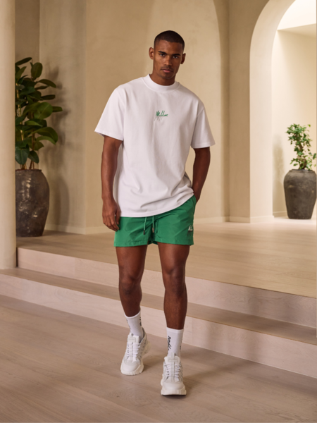 Malelions Malelions Oversized Split T-Shirt - White/Green