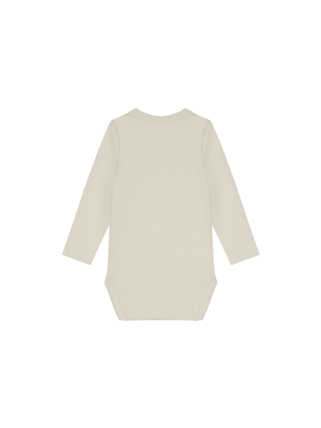 Malelions Baby Longsleeve Romper - Beige Malelions Malelions Baby Longsleeve Romper - Beige