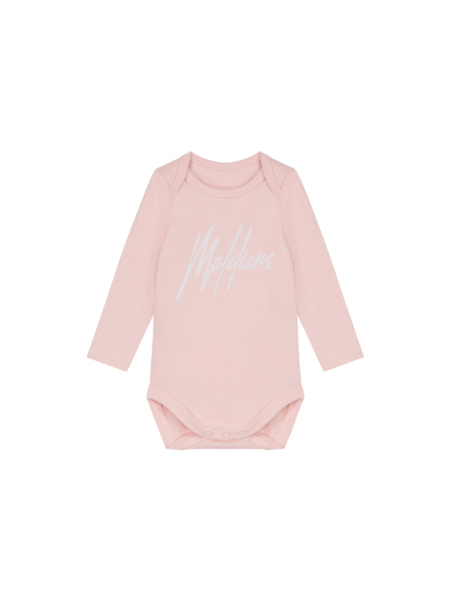 Malelions Baby Longsleeve Romper - Light Pink