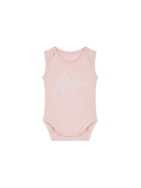 Malelions Malelions Baby Signature Romper - Light Pink