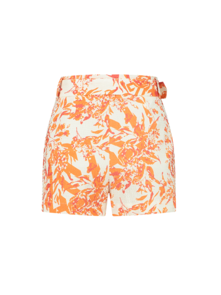 Nikkie Nikkie Rachel Structure Shorts - Sun Orange/Cream