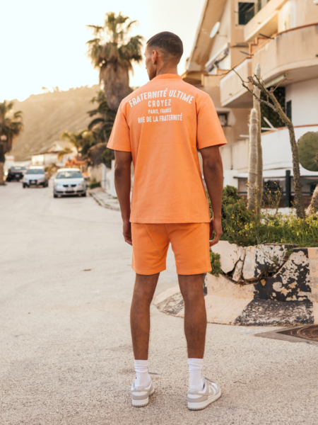 Croyez Croyez Fraternité T-Shirt - Orange/White
