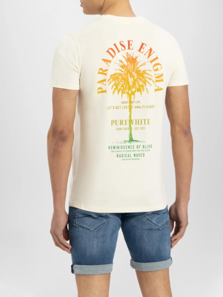 Purewhite Paradise Enigma Gradient T-shirt - Ecru