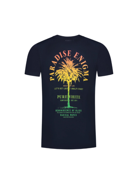 Purewhite Paradise Enigma Gradient T-shirt - Navy