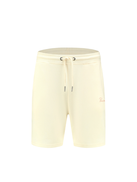 Purewhite Purewhite Pique Script Short - Ecru