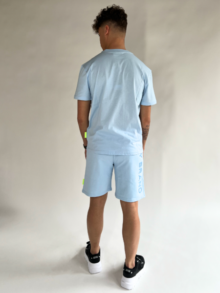 My Brand My Brand Sky Blue 3D Print Shorts - Light Blue