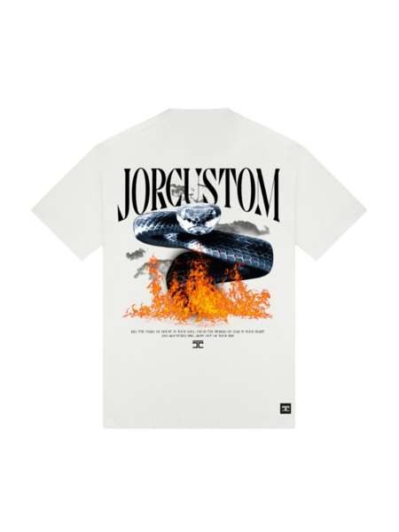 JorCustom Snake Loose Fit T-Shirt - White