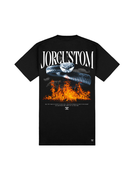 JorCustom Snake Slim Fit T-Shirt - Black