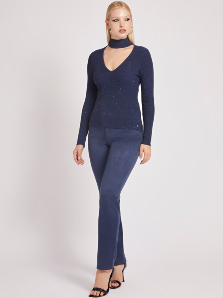 Guess Guess Micro Sequin Rib Lea Sweater - Blackened Blue Multi