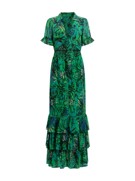 Nikkie Rex Island Maxi Dress - Black/Fern Green