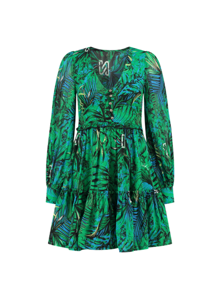 Nikkie Nikkie Rex Dress - Fern Green/Dresden Blue