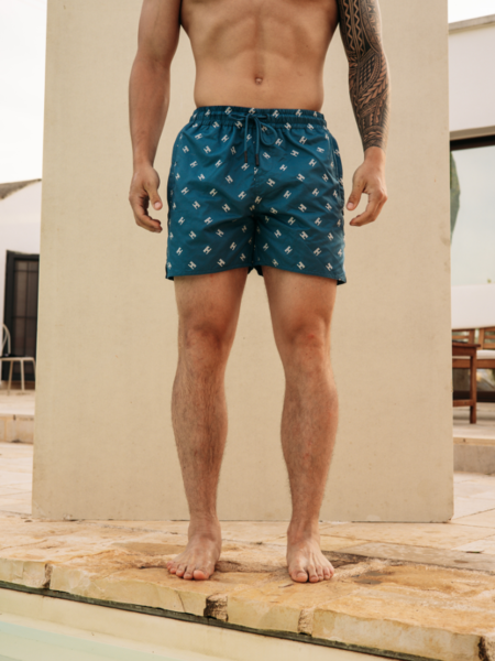 JorCustom JorCustom All Over Icon Swimshort - Blue/Sand