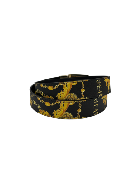 Versace Jeans Couture Versace Jeans Couture Men Logo Belt - Black/Gold